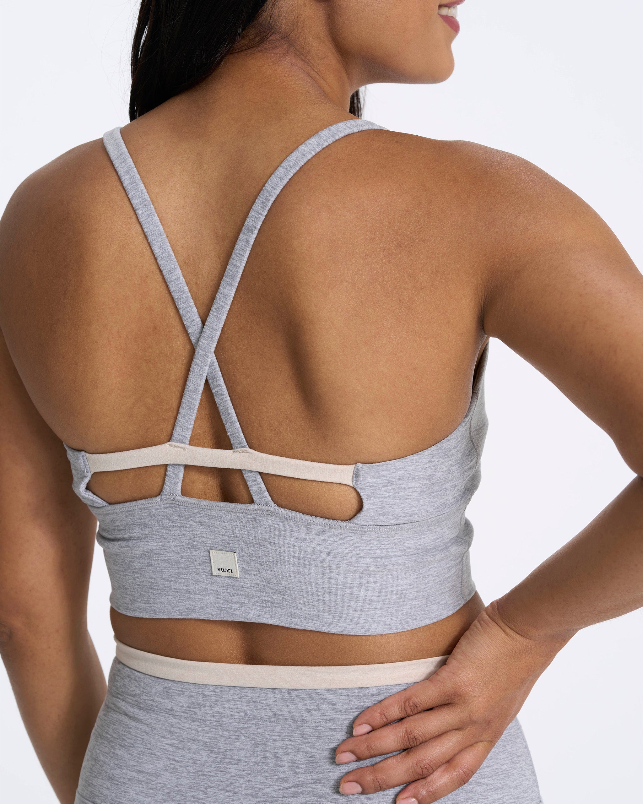 Long Line Elevation Bra | Light Heather Grey - Image 3