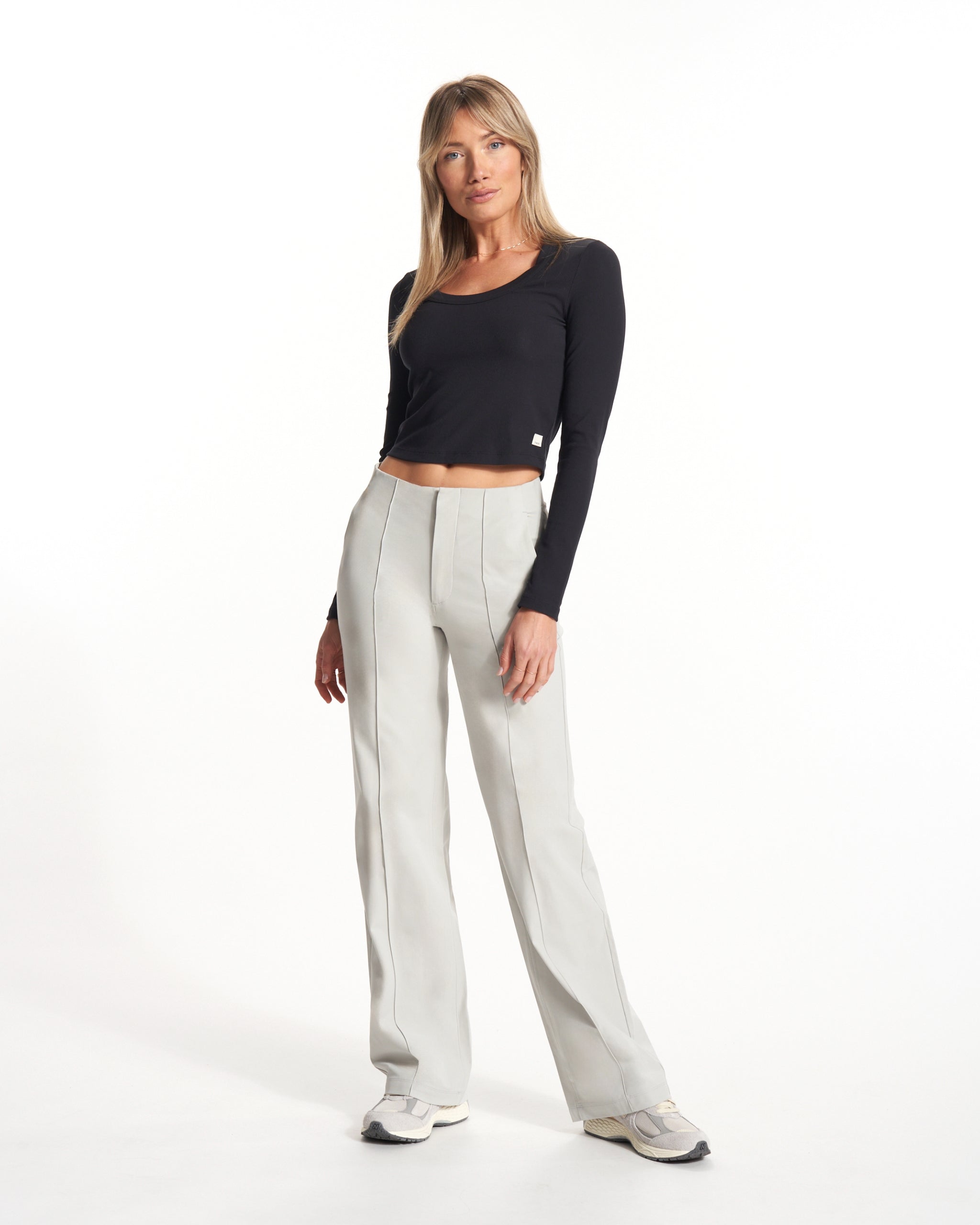 Womens Vuori Meta™ Wideleg Pant - Long | Vapor - Image 3