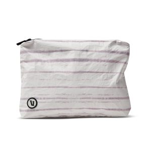 ALOHA-Mid Pouch | Platinum Shibori Stripe