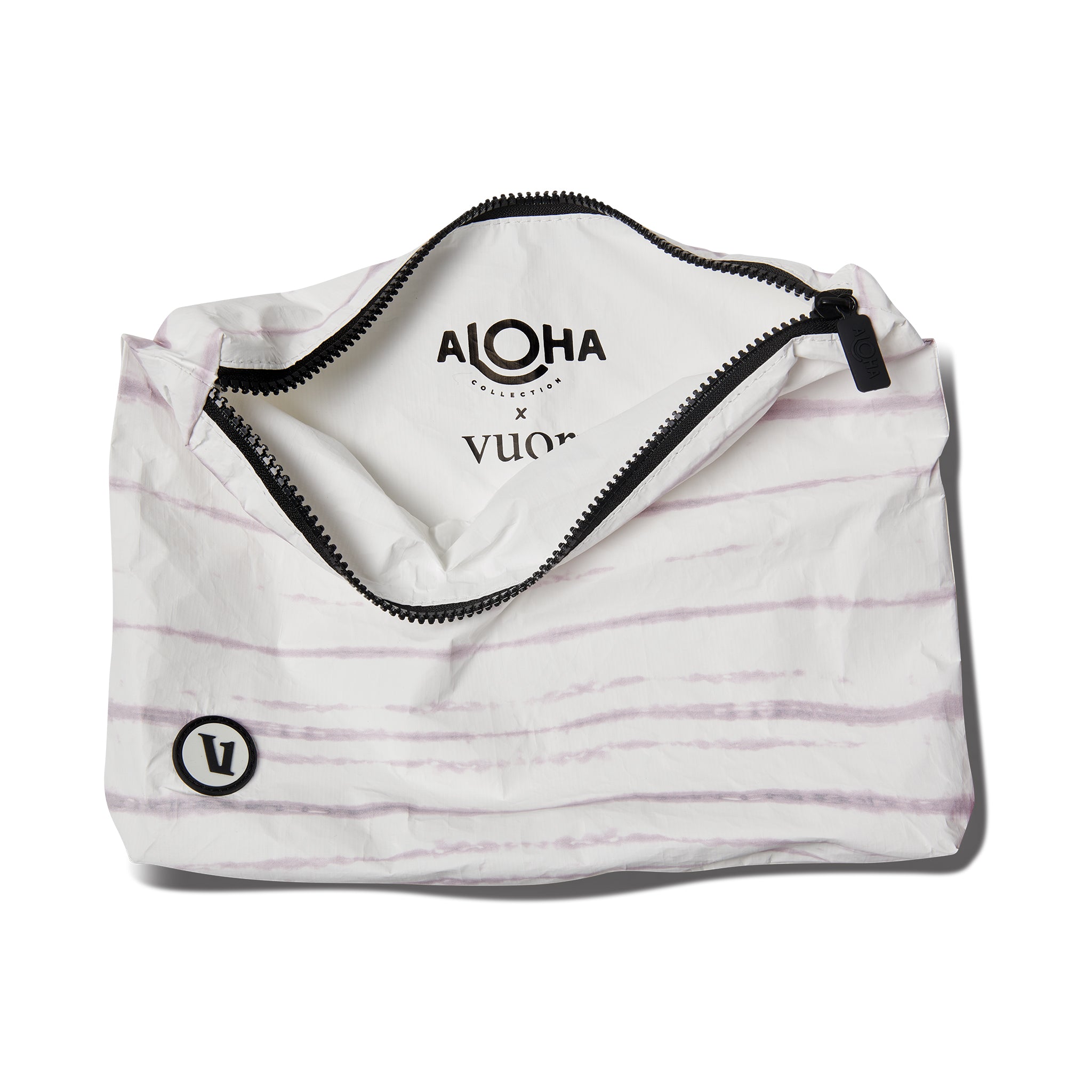 ALOHA-Mid Pouch | Platinum Shibori Stripe - Image 3
