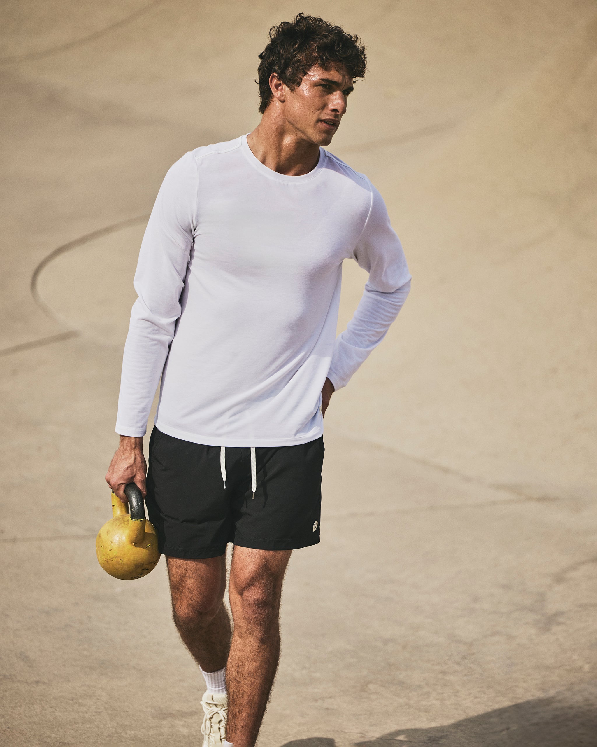 Long Sleeve Current Tech Tee | White