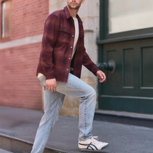 Long Sleeve Flannel Button Down Shirt | Raisin