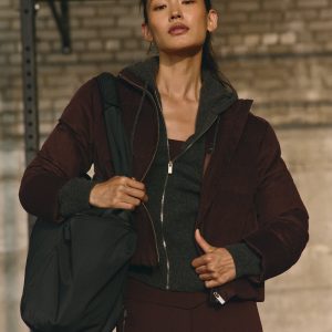 Carmel Corduroy Puffer | Raisin