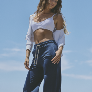 Halo Essential Wideleg Pant | Blue Coast Heather