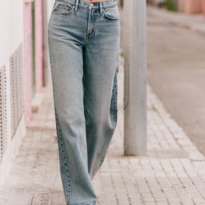 Women's Vuori Vintage Wideleg Jean | Light Wash Indigo Denim