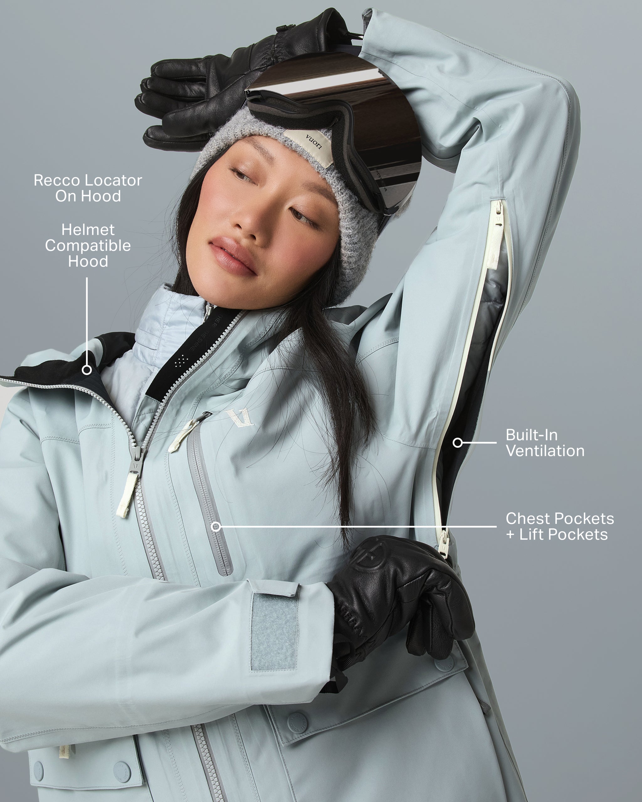 Women's Taika Snow Shell | Blue Haze - Image 2