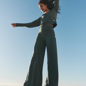 Halo Easy Wideleg Pant | Agate Green