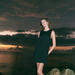 Heavyweight Cotton Easy Dress | Black