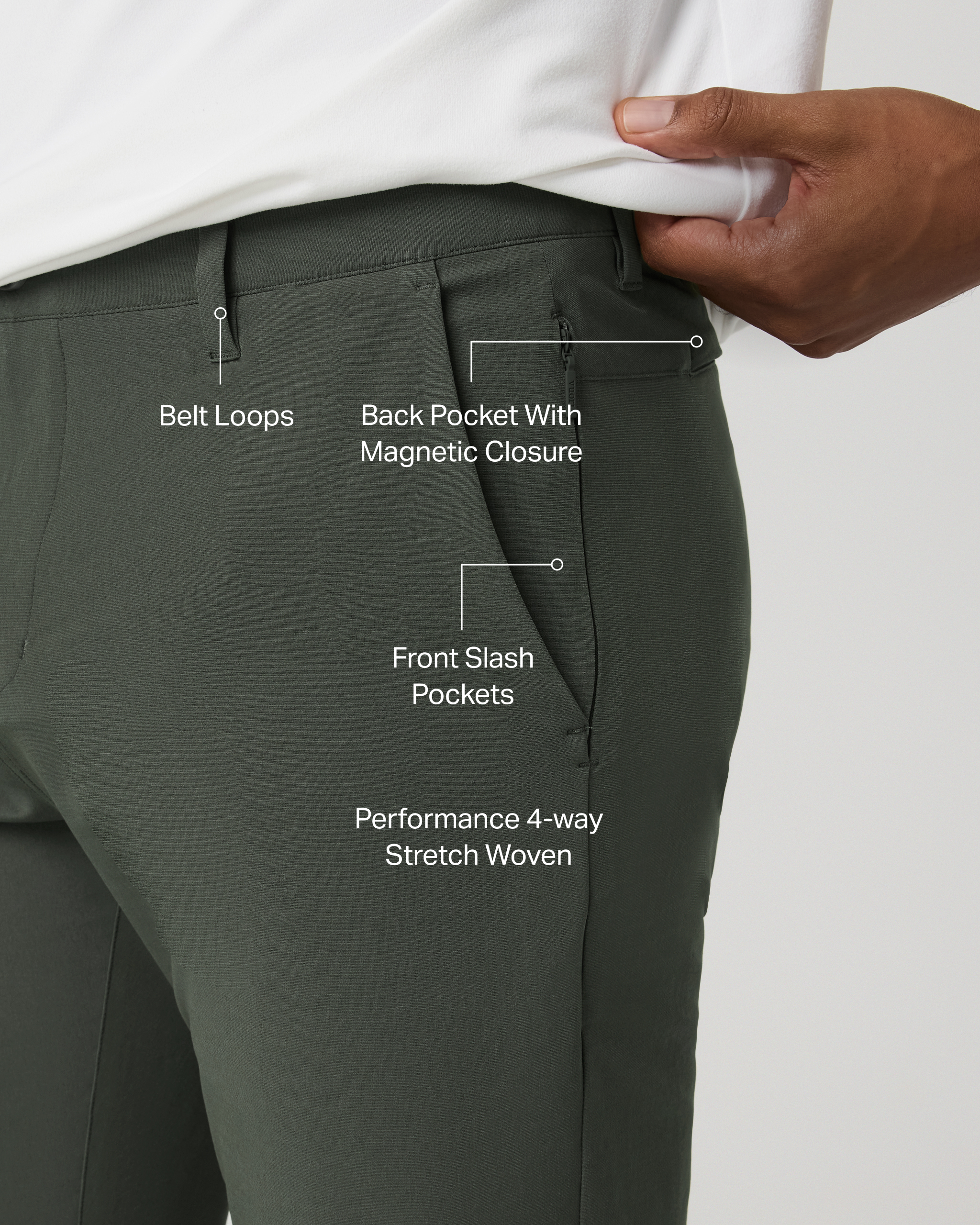 Aim Trouser Athletic Slim Fit 32 | River Rock - Image 2
