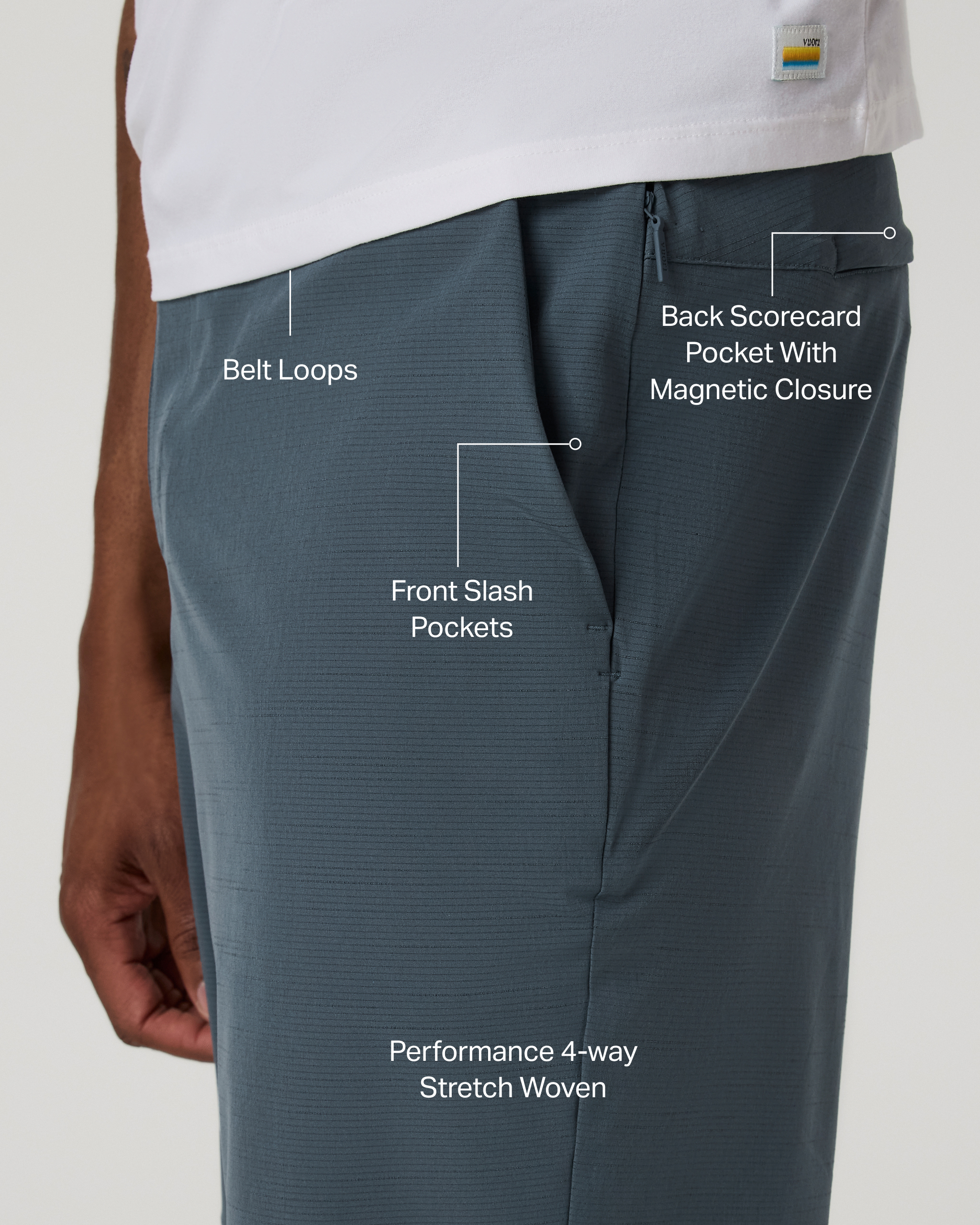 Aim Short 8 | Blue Sea Slub Stripe - Image 2