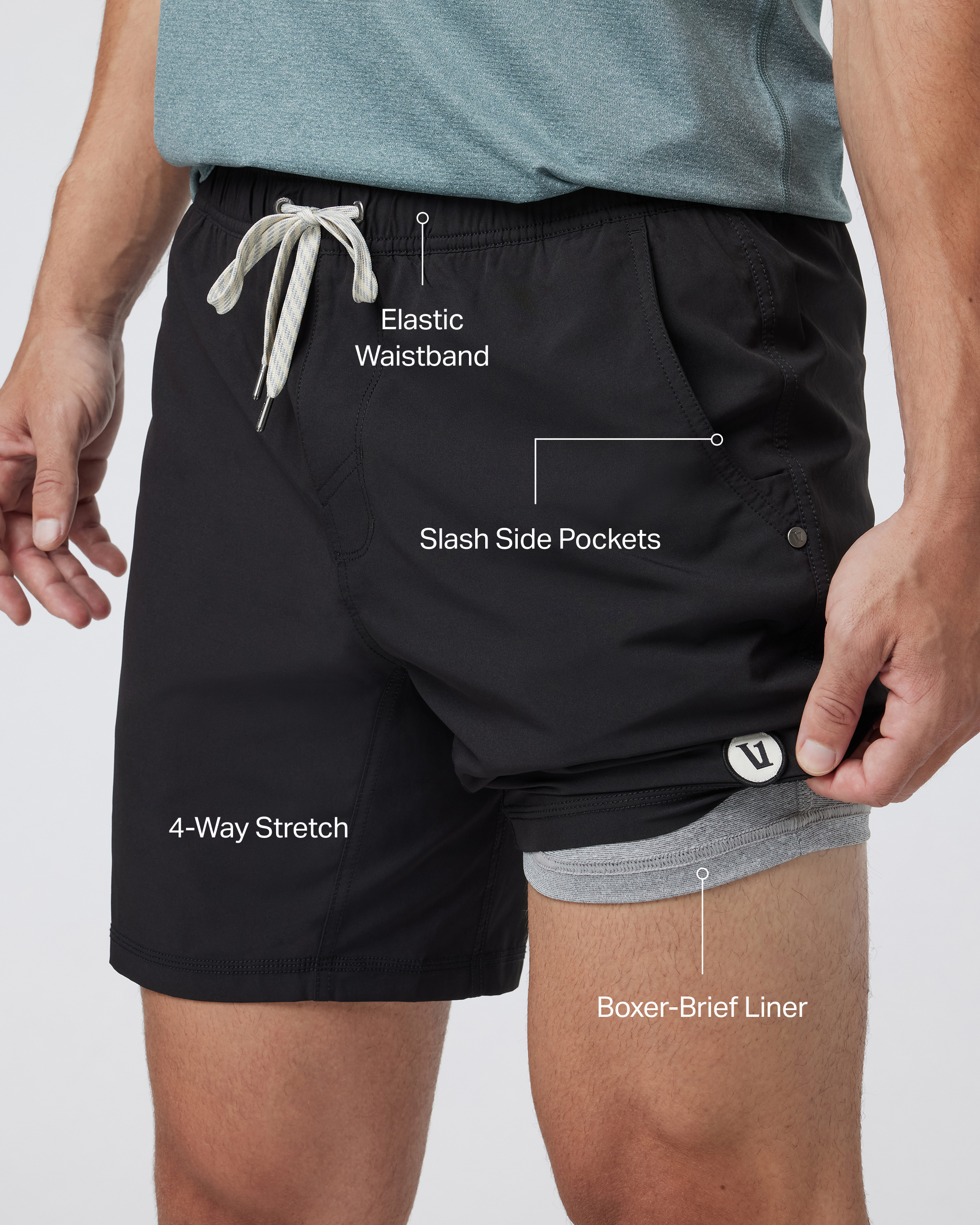 Kore Short Lined 7 | Black - Image 2