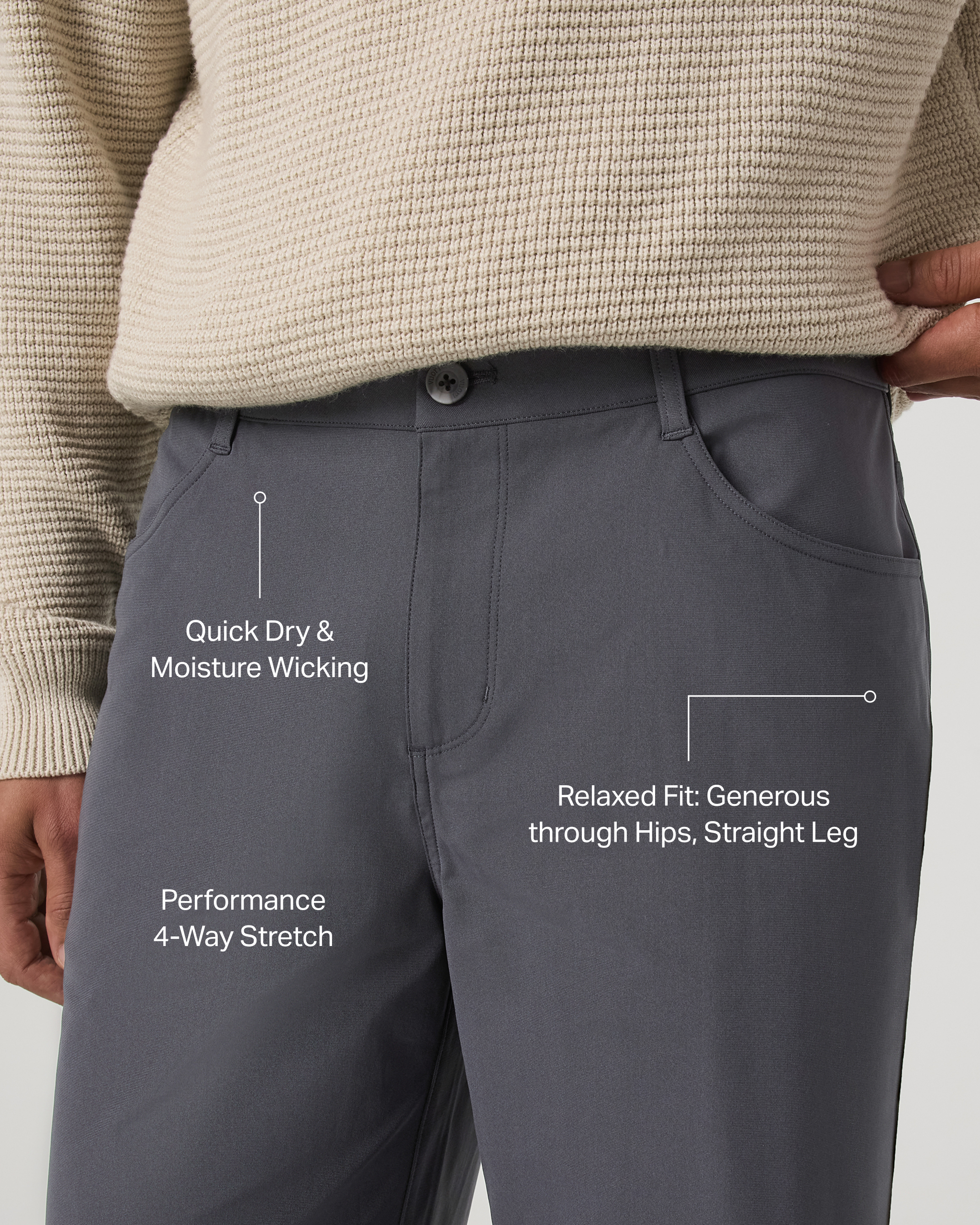 Vuori Meta™ Pant Relaxed Fit 30 | Charcoal - Image 2