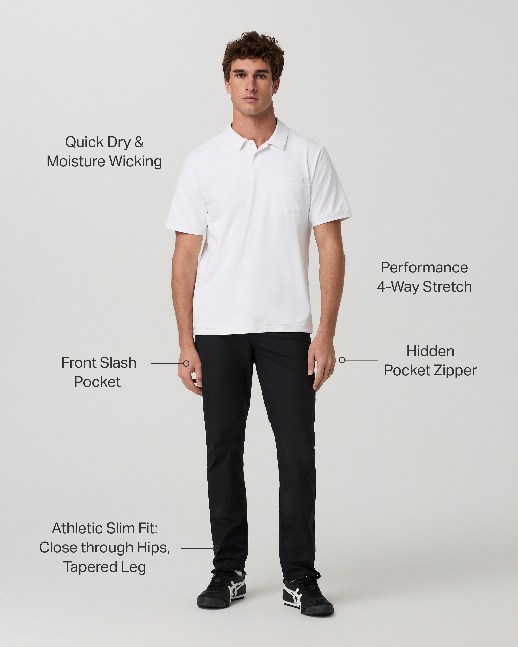 Vuori Meta™ Trouser Athletic Slim Fit 30 | Black - Image 2