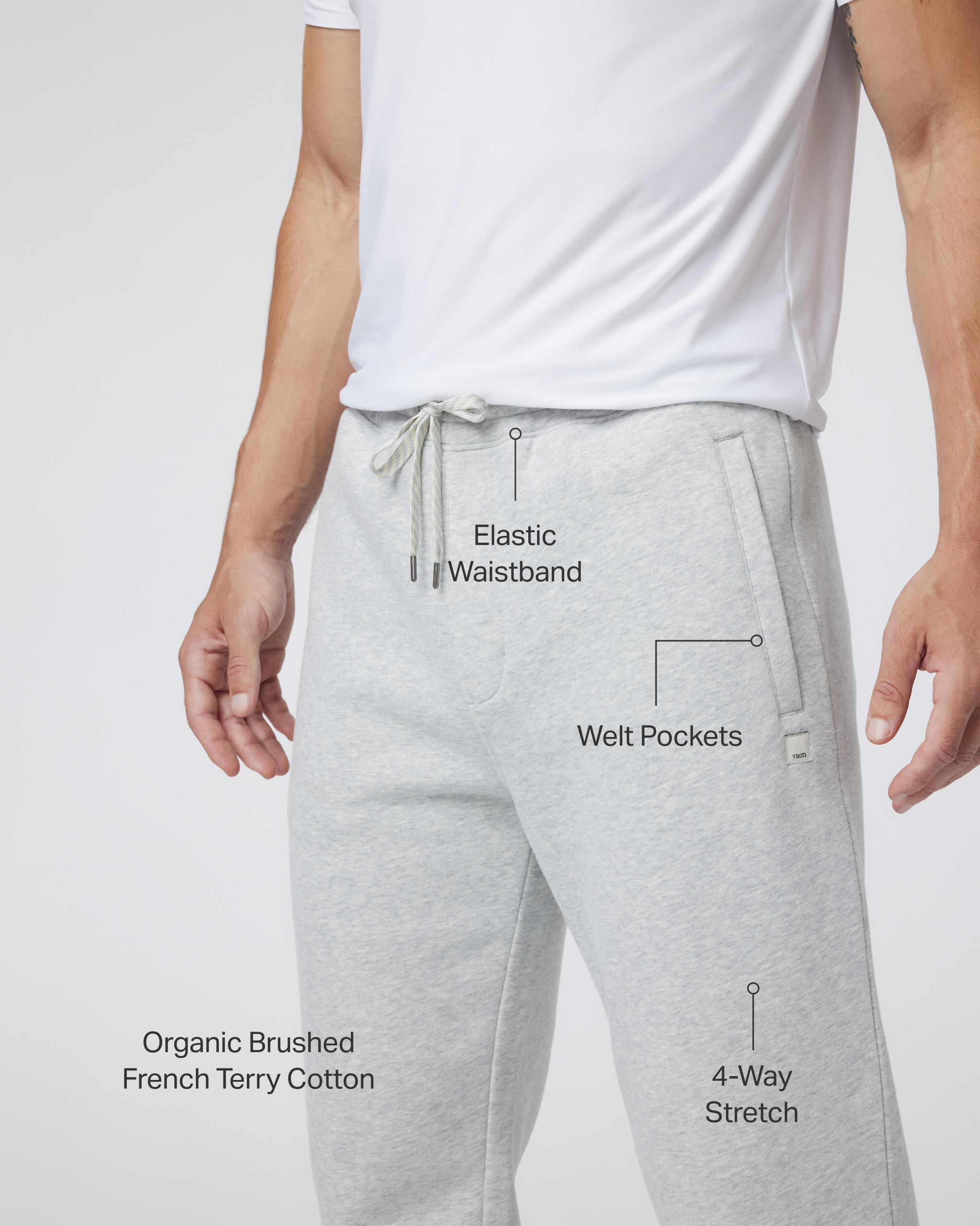 Seaside Sweatpant | Light Heather Grey - Image 2