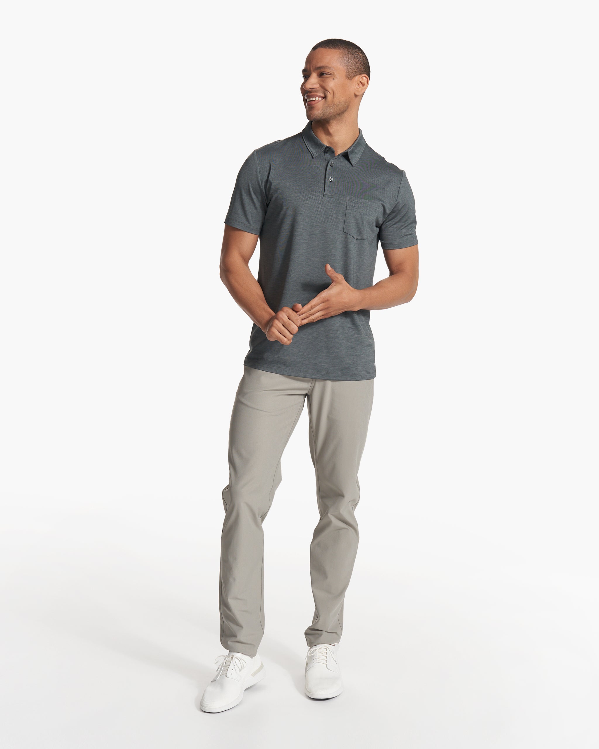 Zephyr Polo | Smoked Beryl Heather - Image 4