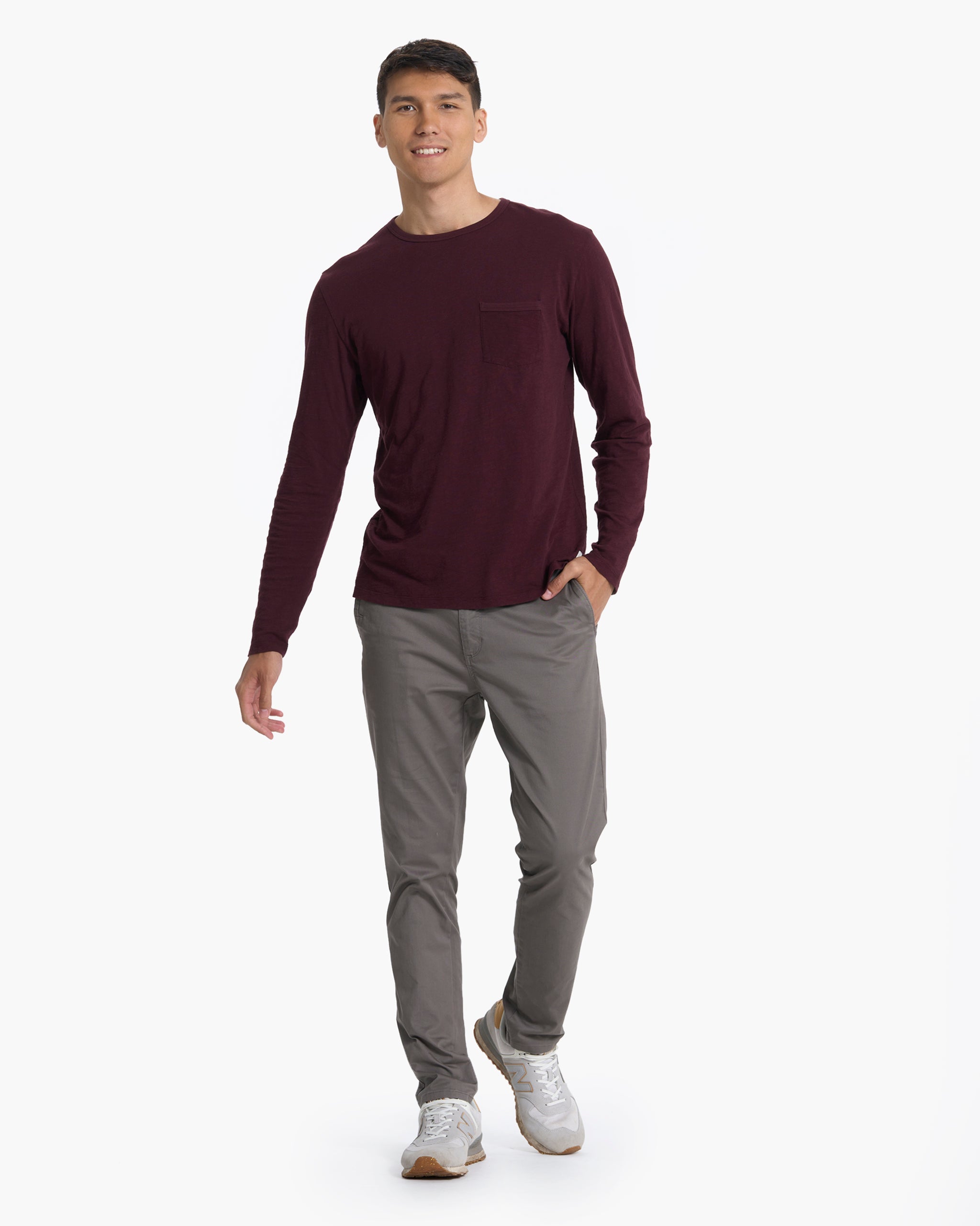 Long Sleeve Rise Tee | Ruby - Image 3