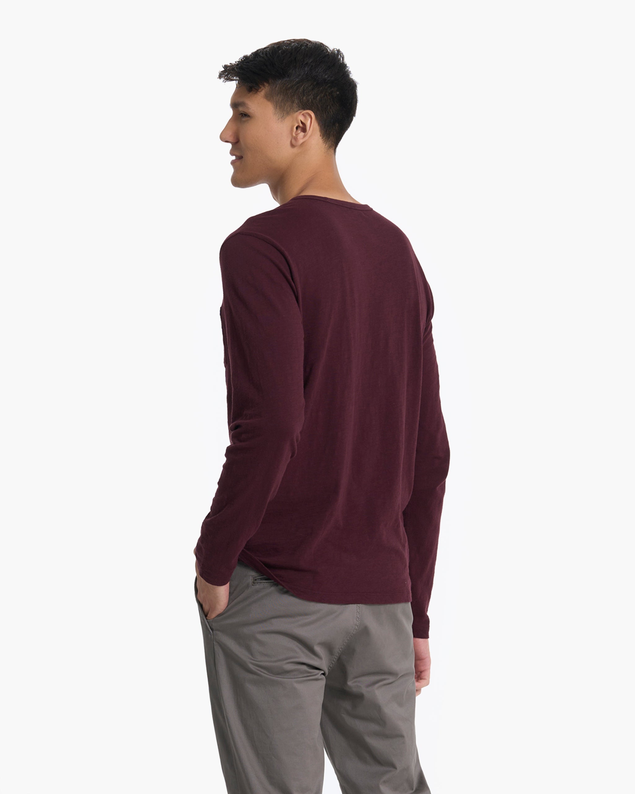 Long Sleeve Rise Tee | Ruby - Image 2