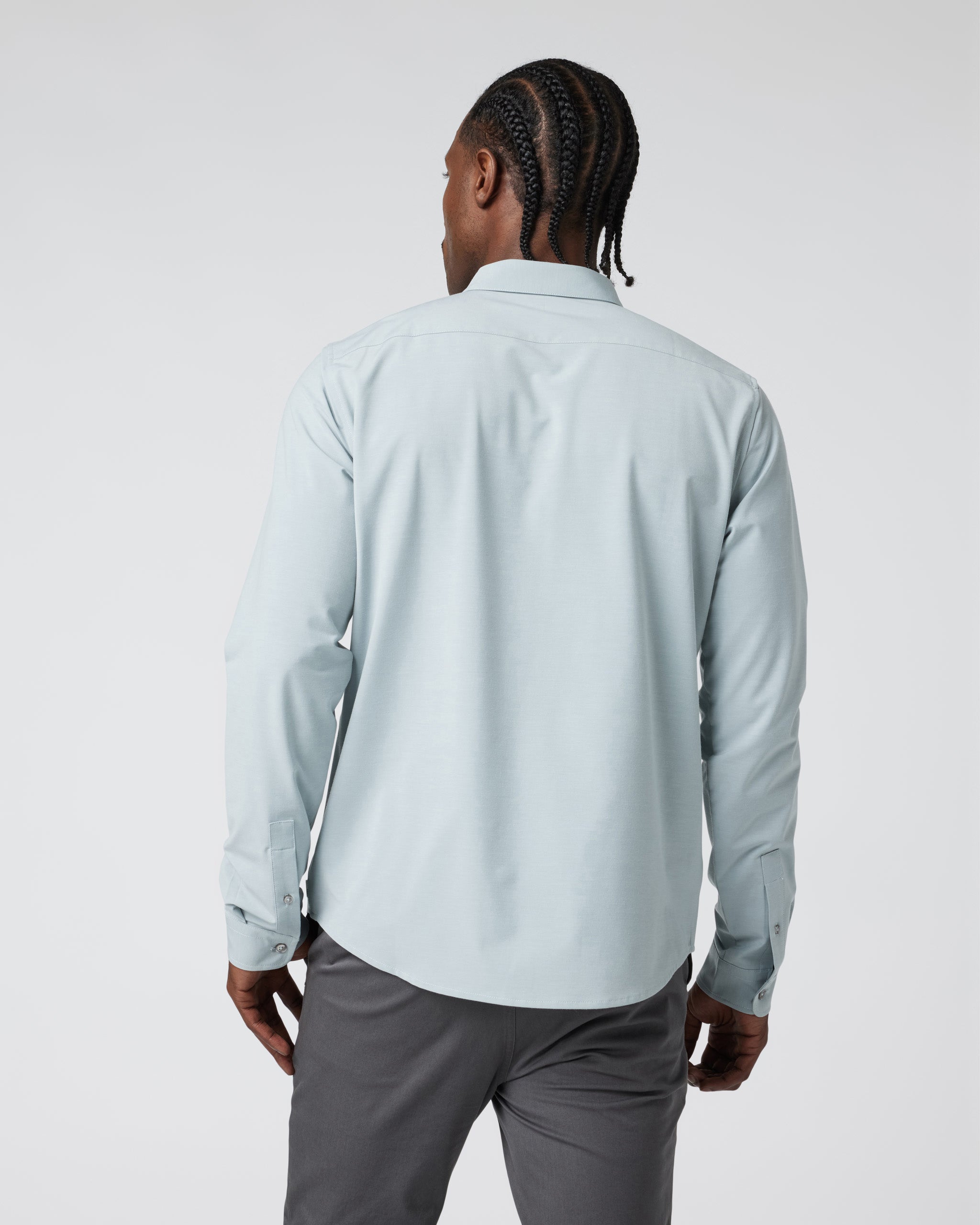 Long Sleeve Bridge Button Down | Chalk Blue - Image 2