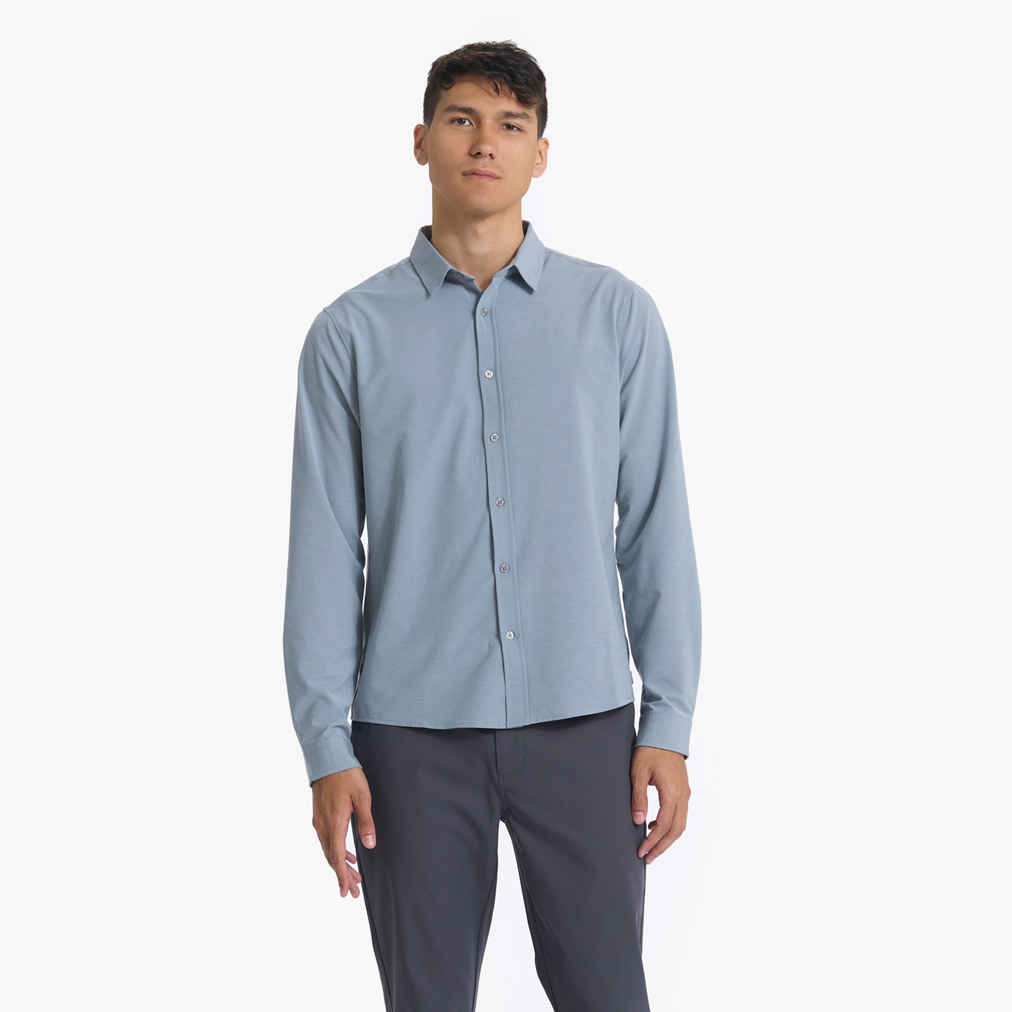 Long Sleeve Bridge Button Down | Light Cloud - Image 2