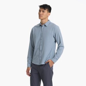 Long Sleeve Bridge Button Down | Light Cloud