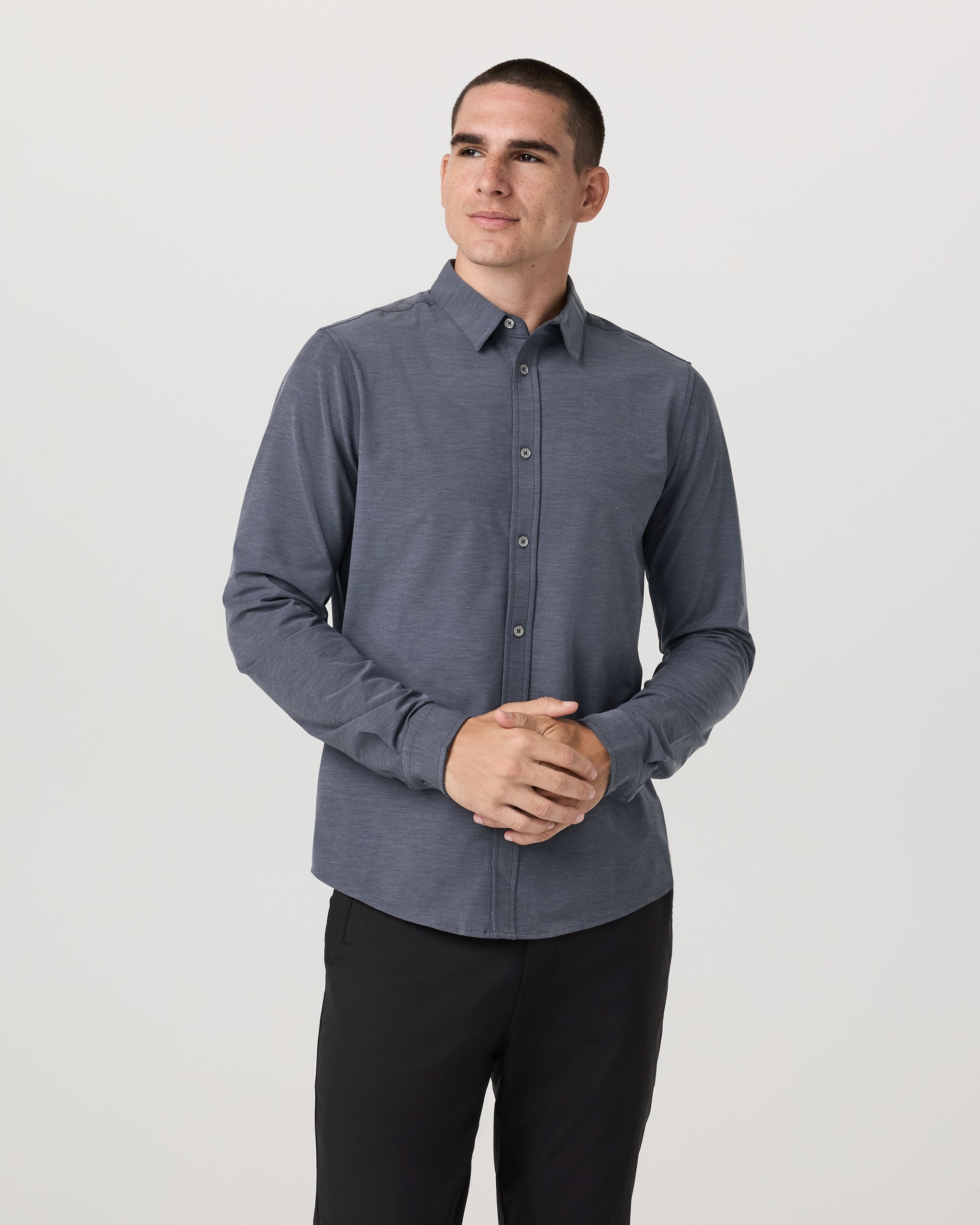 Long Sleeve Bridge Button Down | Moonlight - Image 2