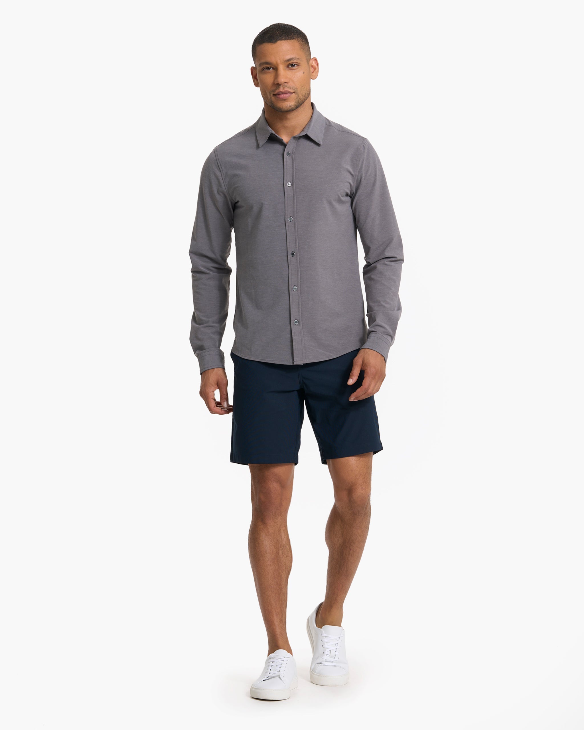 Long Sleeve Bridge Button Down | Vintage Charcoal - Image 5
