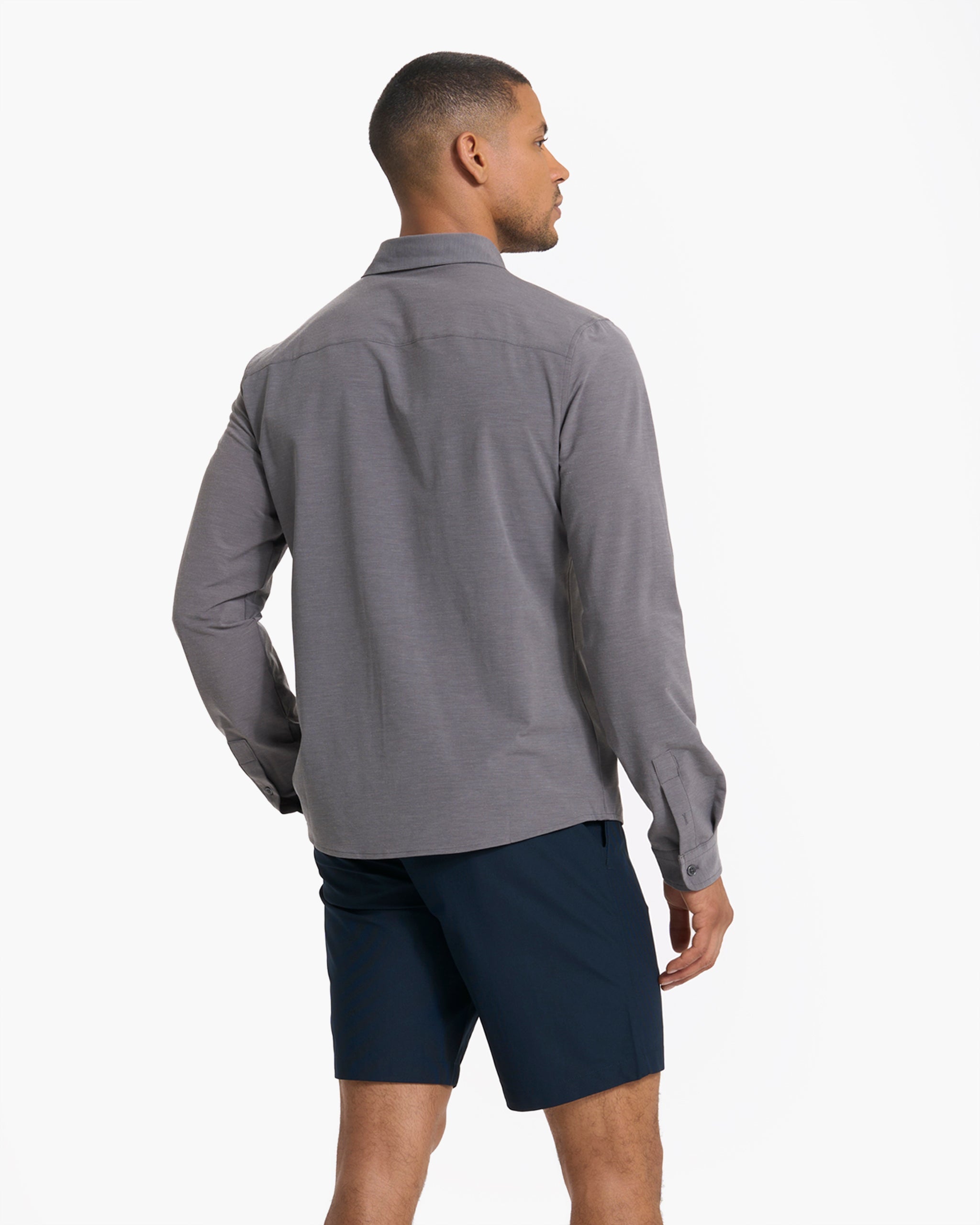Long Sleeve Bridge Button Down | Vintage Charcoal - Image 3