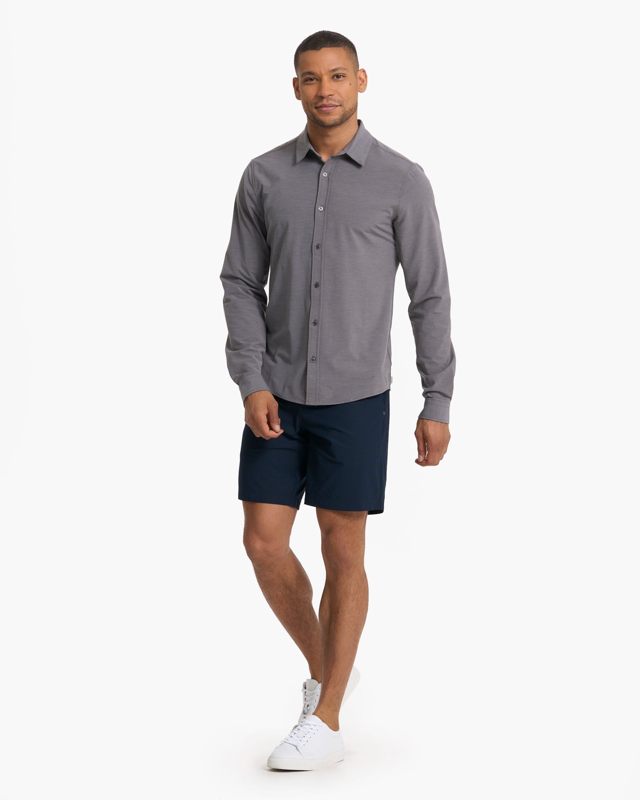 Long Sleeve Bridge Button Down | Vintage Charcoal - Image 4
