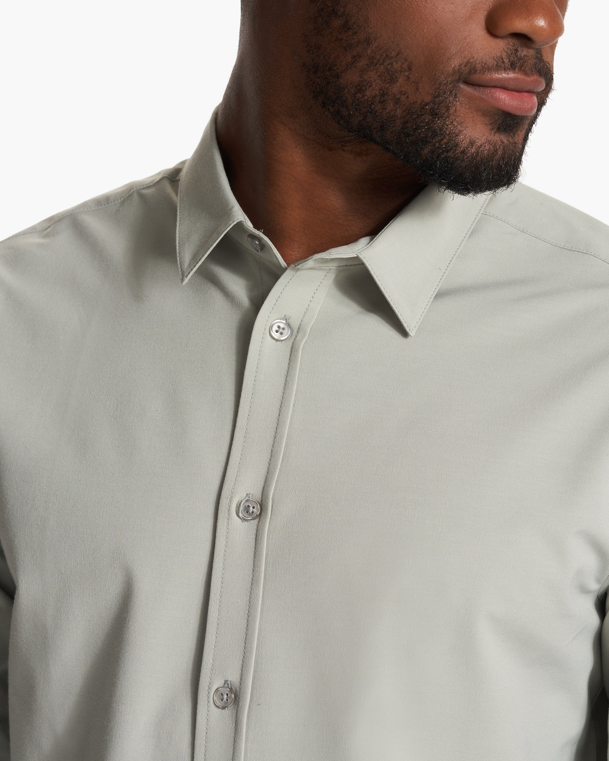 Long Sleeve Bridge Button Down | White Sage - Image 2