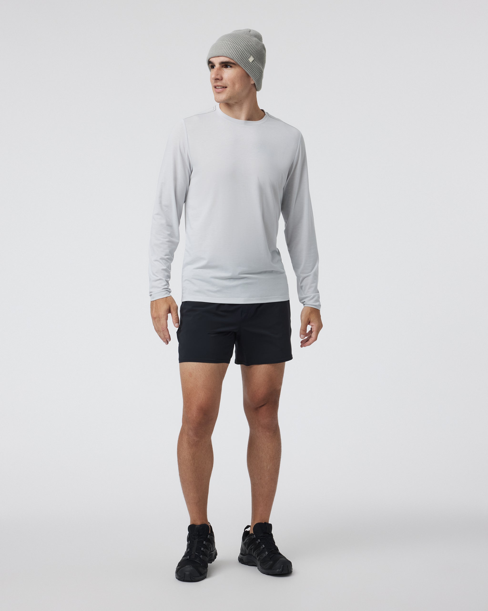 Long Sleeve Current Tech Tee | Frost Grey - Image 4