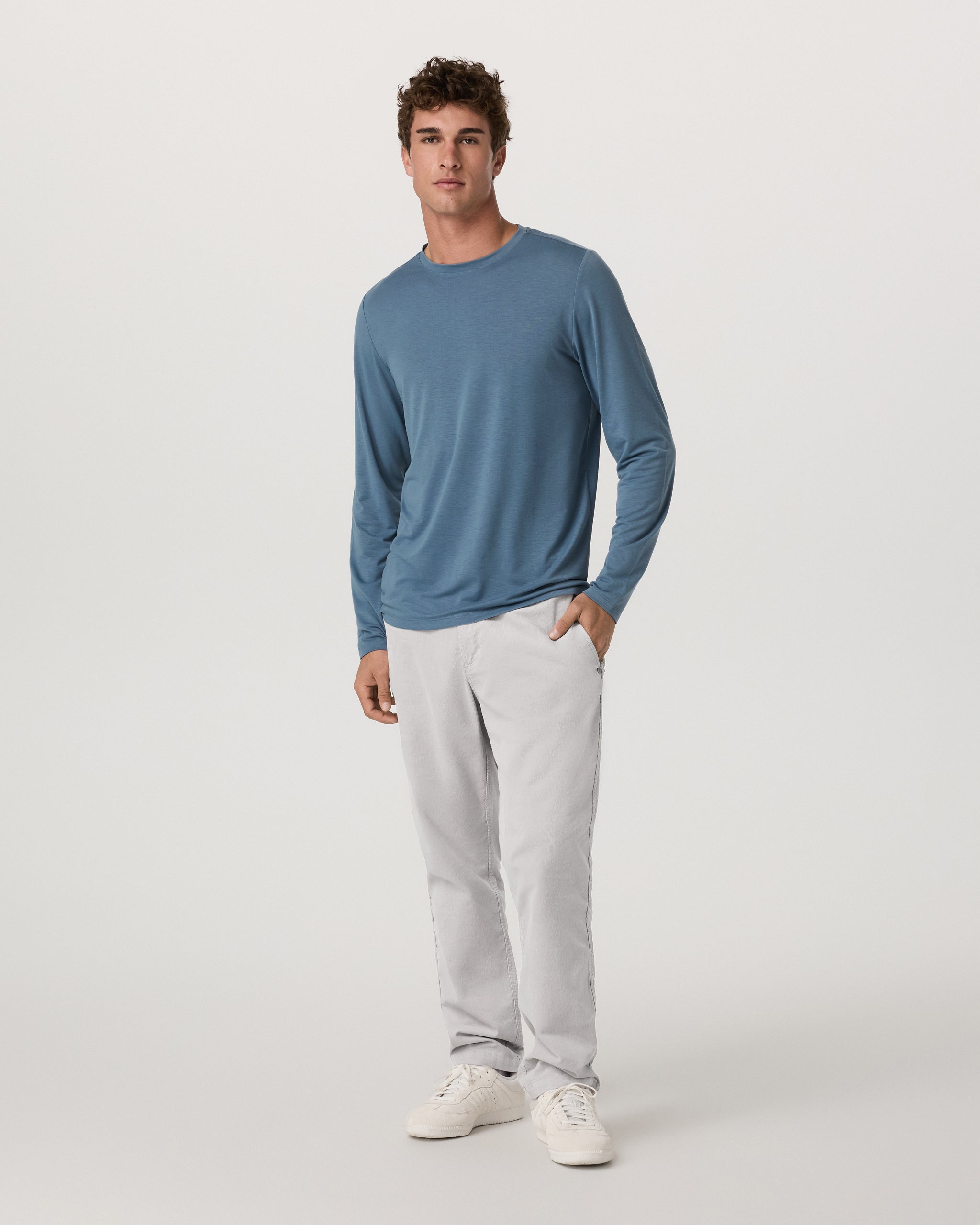 Long Sleeve Current Tech Tee | Pond - Image 3