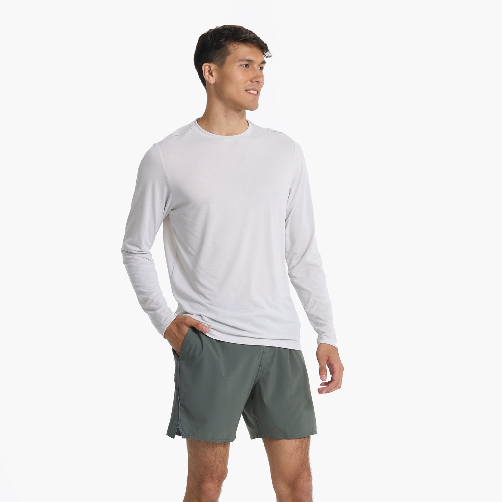 Long Sleeve Current Tech Tee | Salt - Image 2