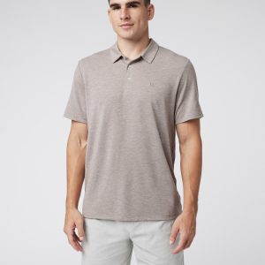 Knit Twill Polo | Fossil Heather