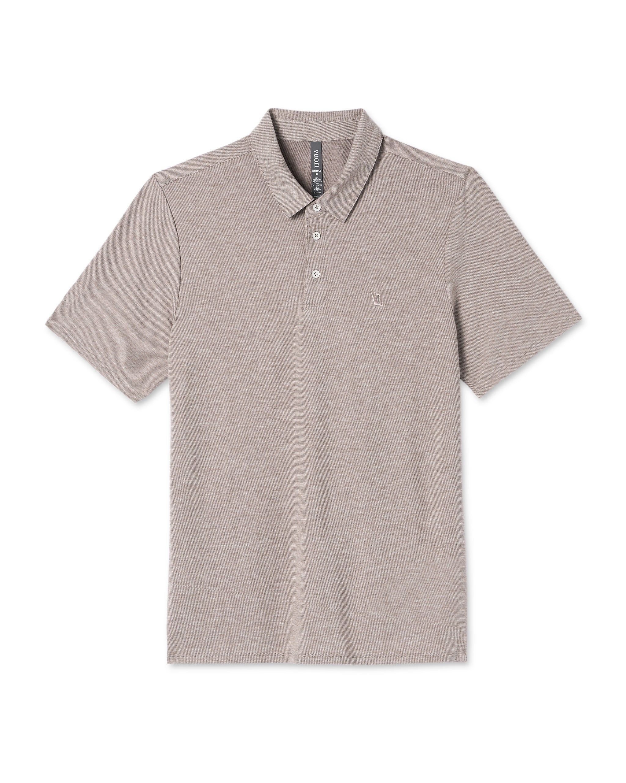 Knit Twill Polo | Fossil Heather - Image 4