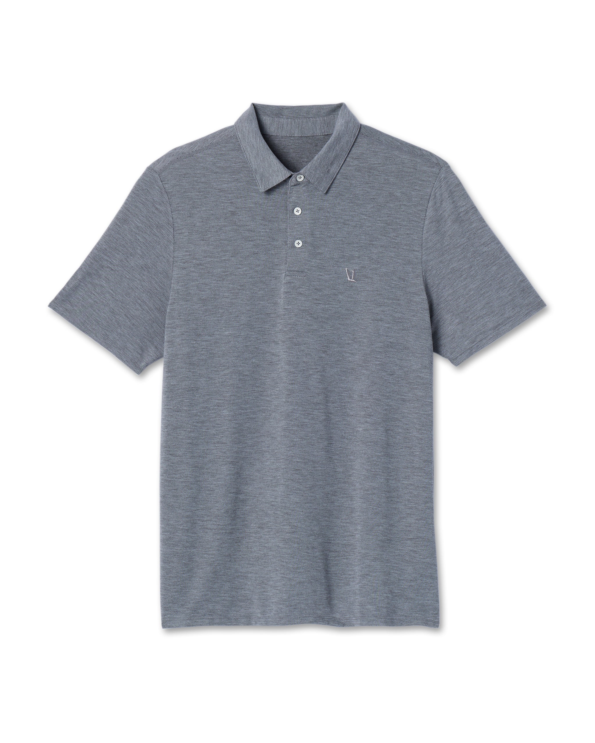 Knit Twill Polo | Heather Grey - Image 4