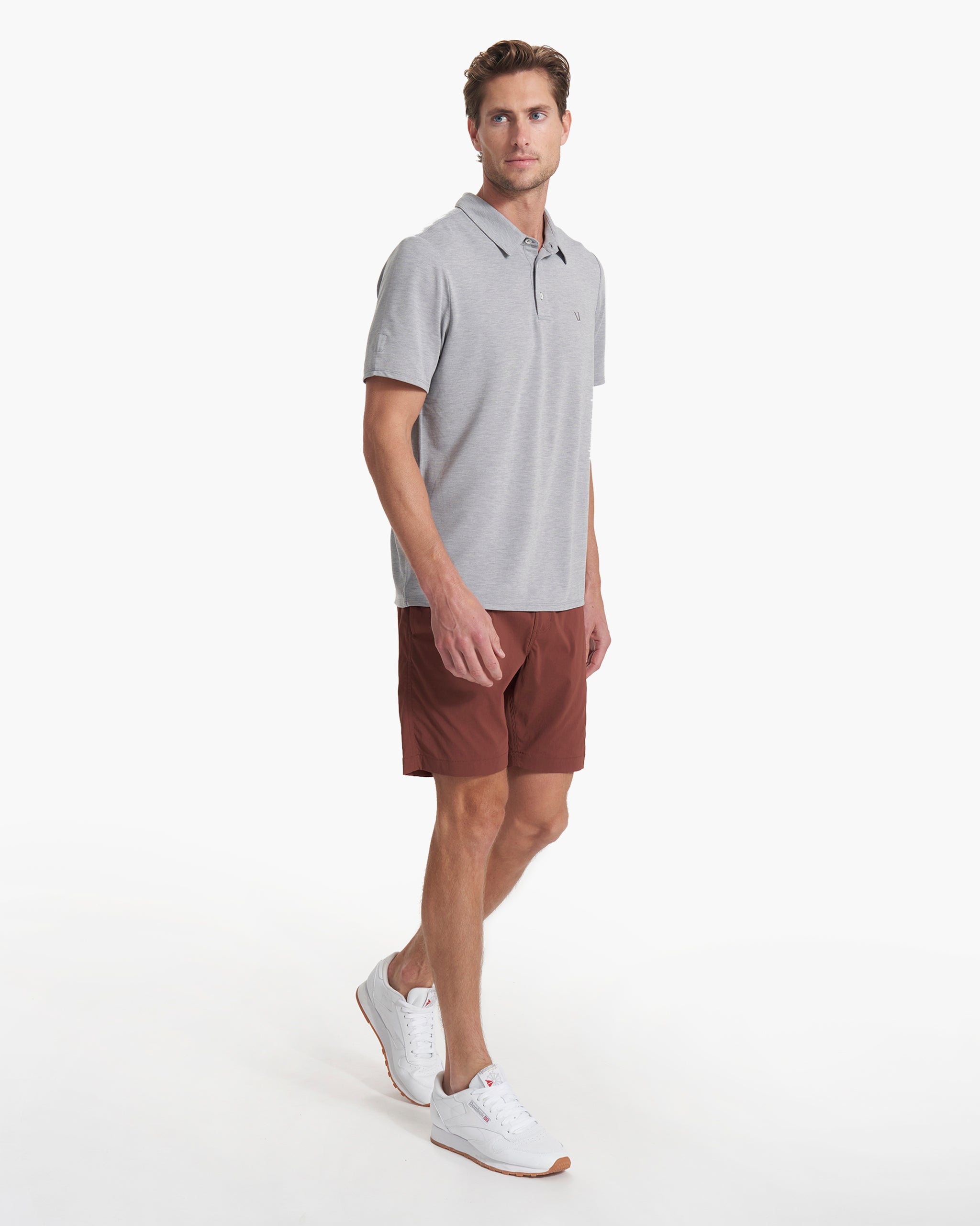 Knit Twill Polo | Steel Heather - Image 4