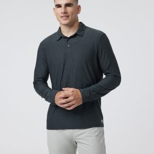 Long Sleeve Strato Tech Polo | Charcoal Heather