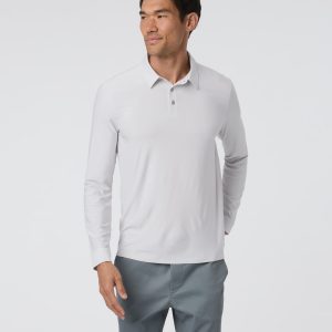 Long Sleeve Strato Tech Polo | Frost Grey Heather