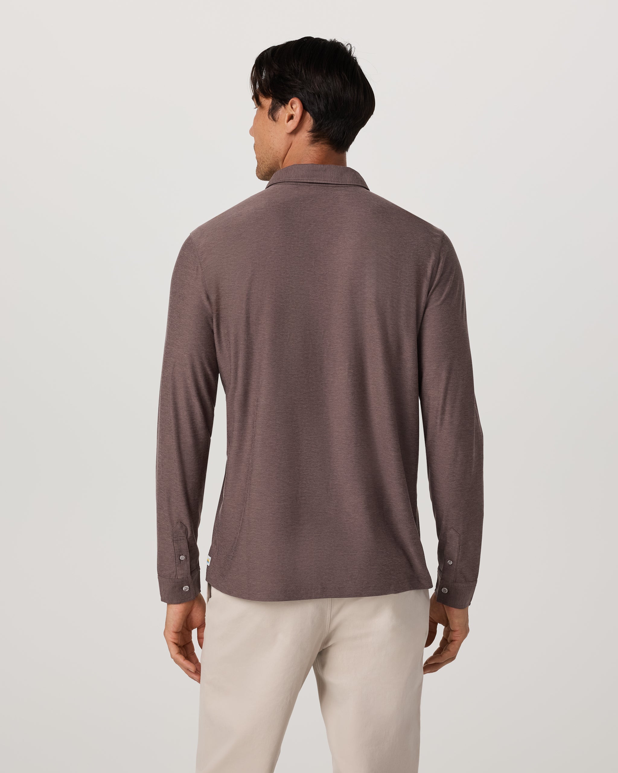 Long Sleeve Strato Tech Polo | Huckleberry Heather - Image 5