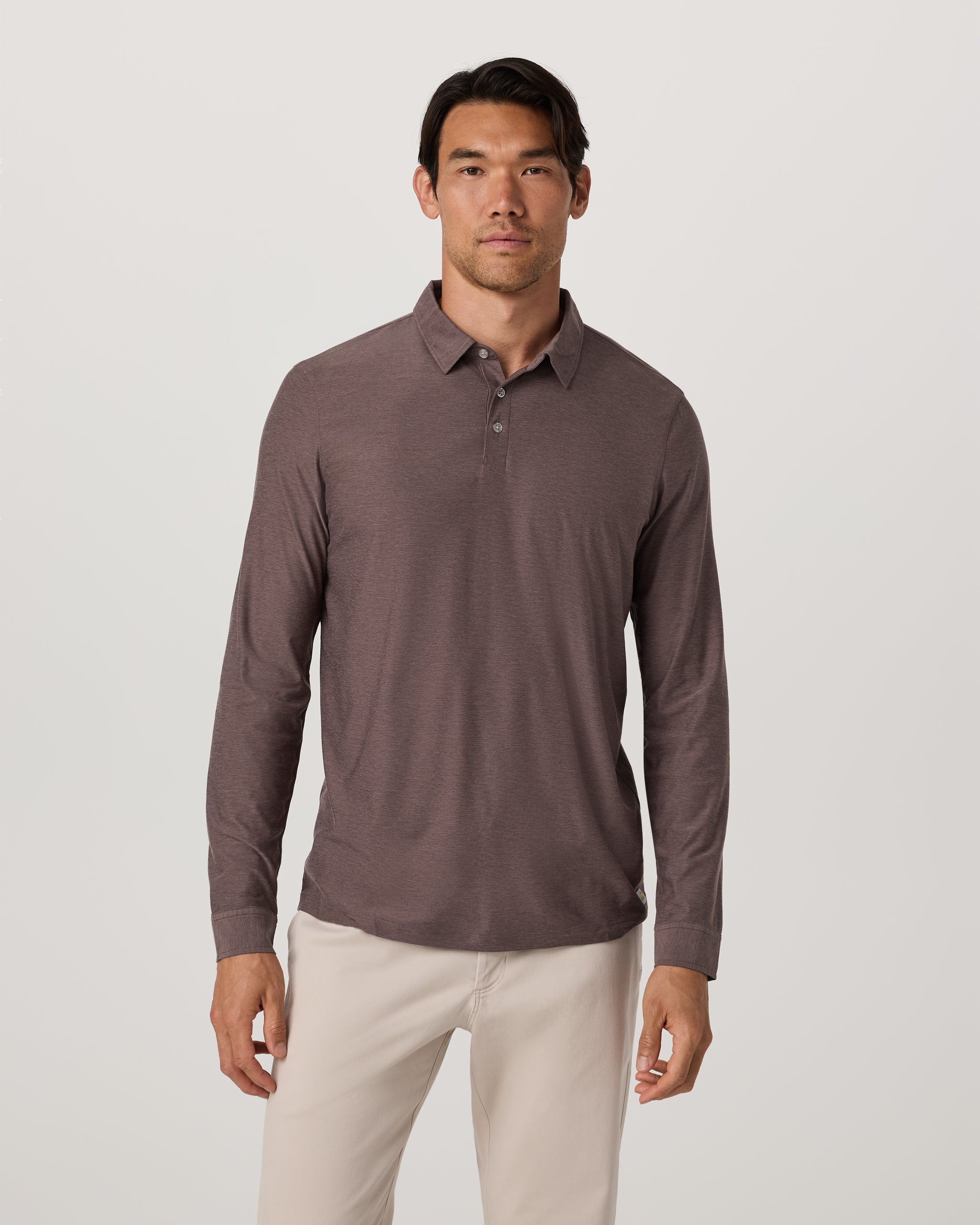 Long Sleeve Strato Tech Polo | Huckleberry Heather - Image 2