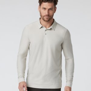 Long Sleeve Strato Tech Polo | Salt Heather