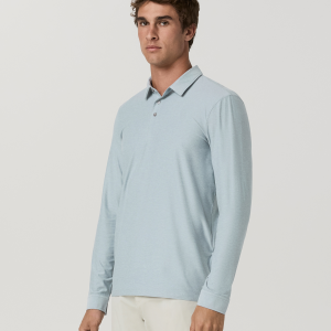 Long Sleeve Strato Tech Polo | Raindrop Heather