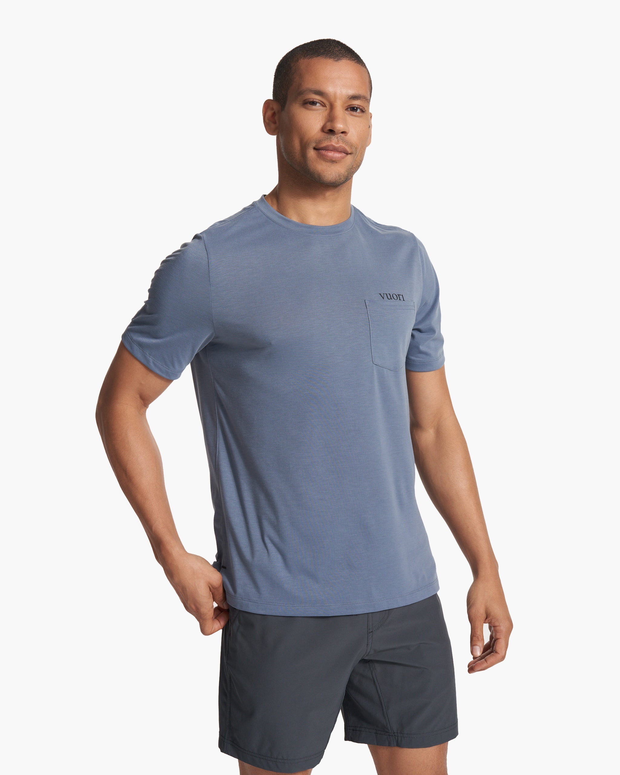 Current Pocket Tee | Azure
