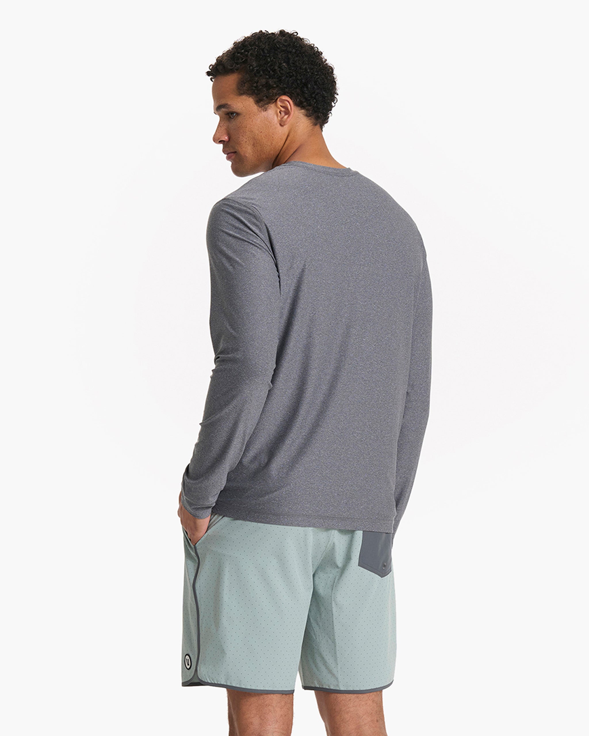 Long Sleeve Uluwatu 23 Water Tee | Charcoal Heather - Image 3