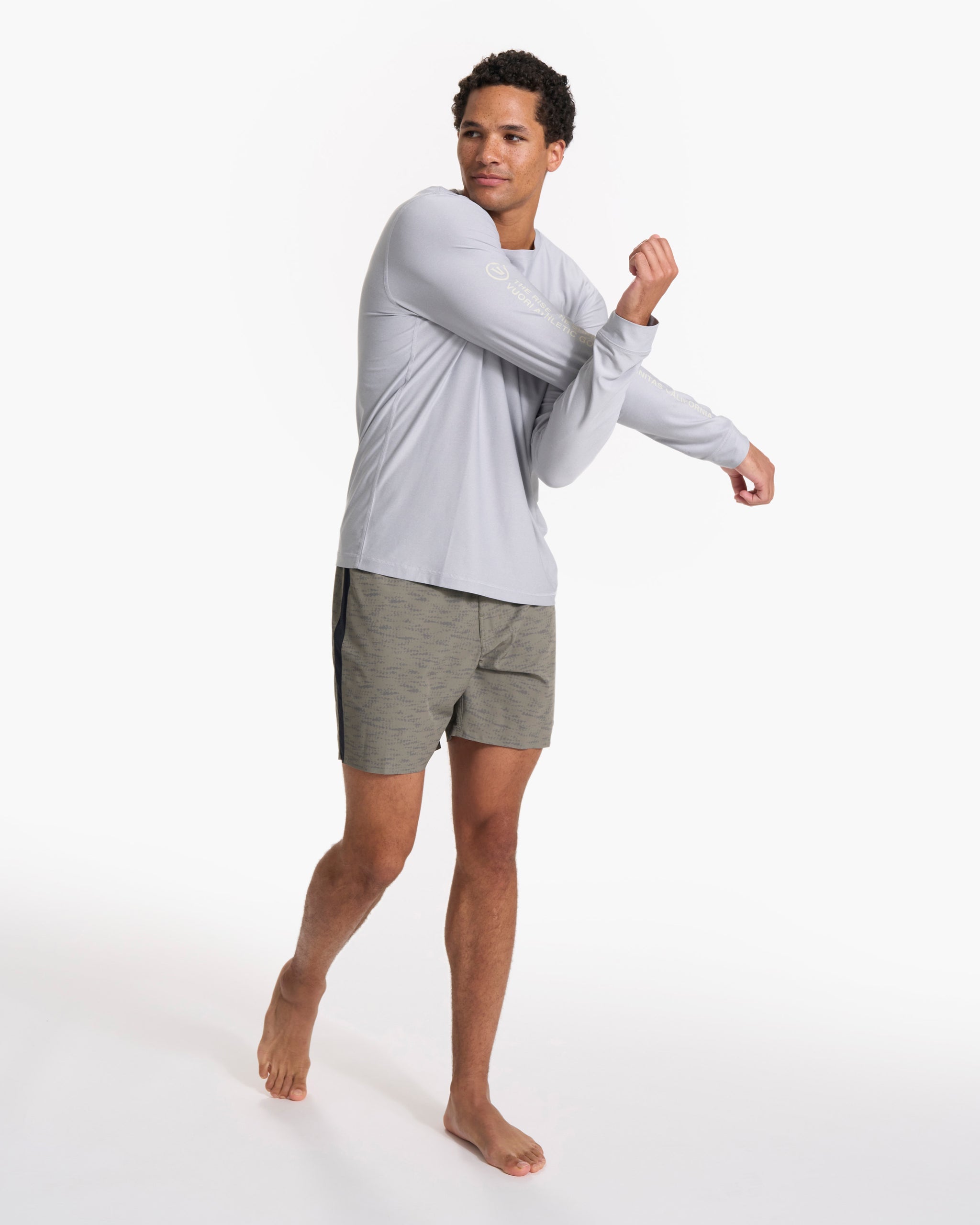 Long Sleeve Uluwatu 23 Water Tee | Platinum Heather - Image 5