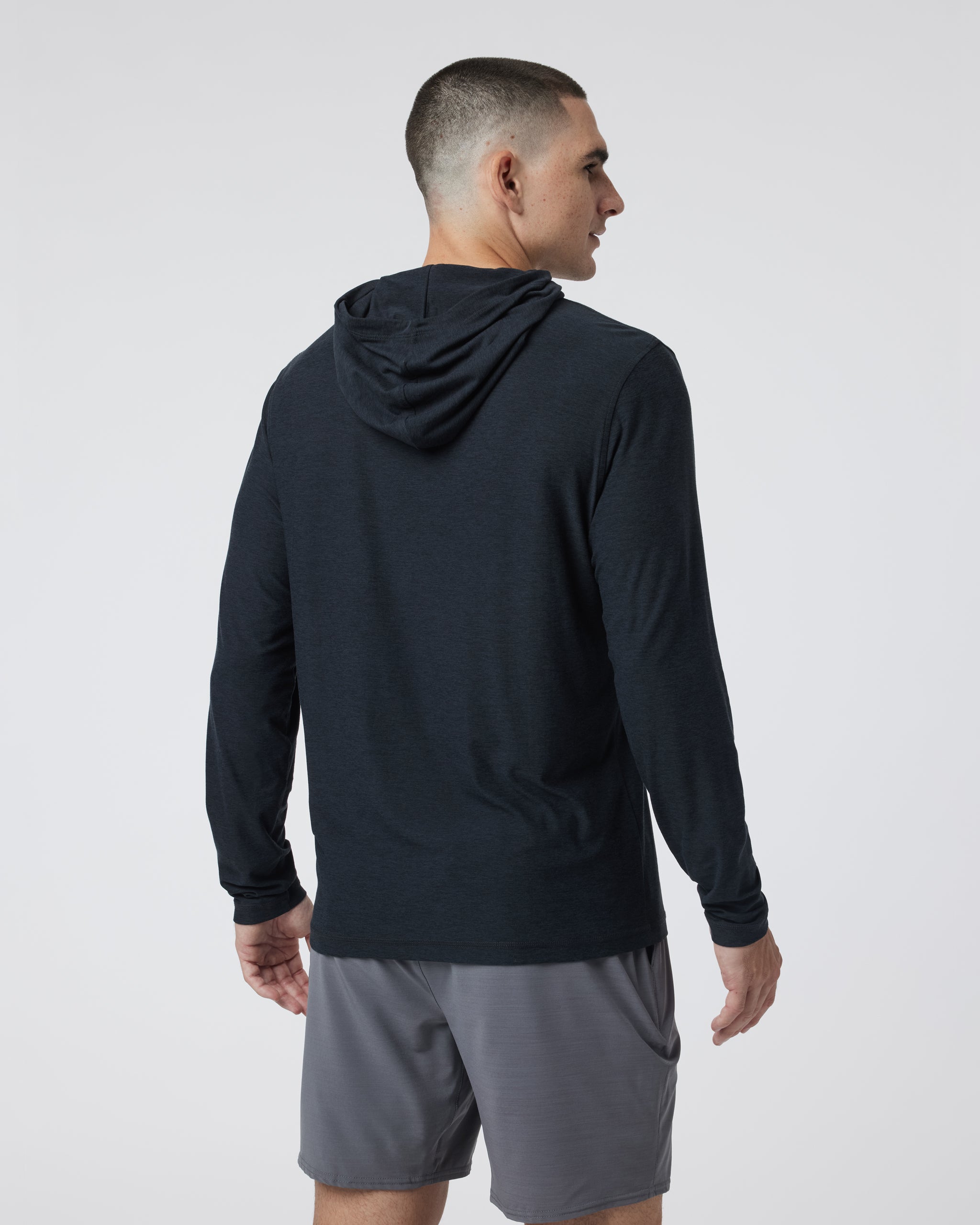 Strato Tech Hoodie | Black Heather - Image 3