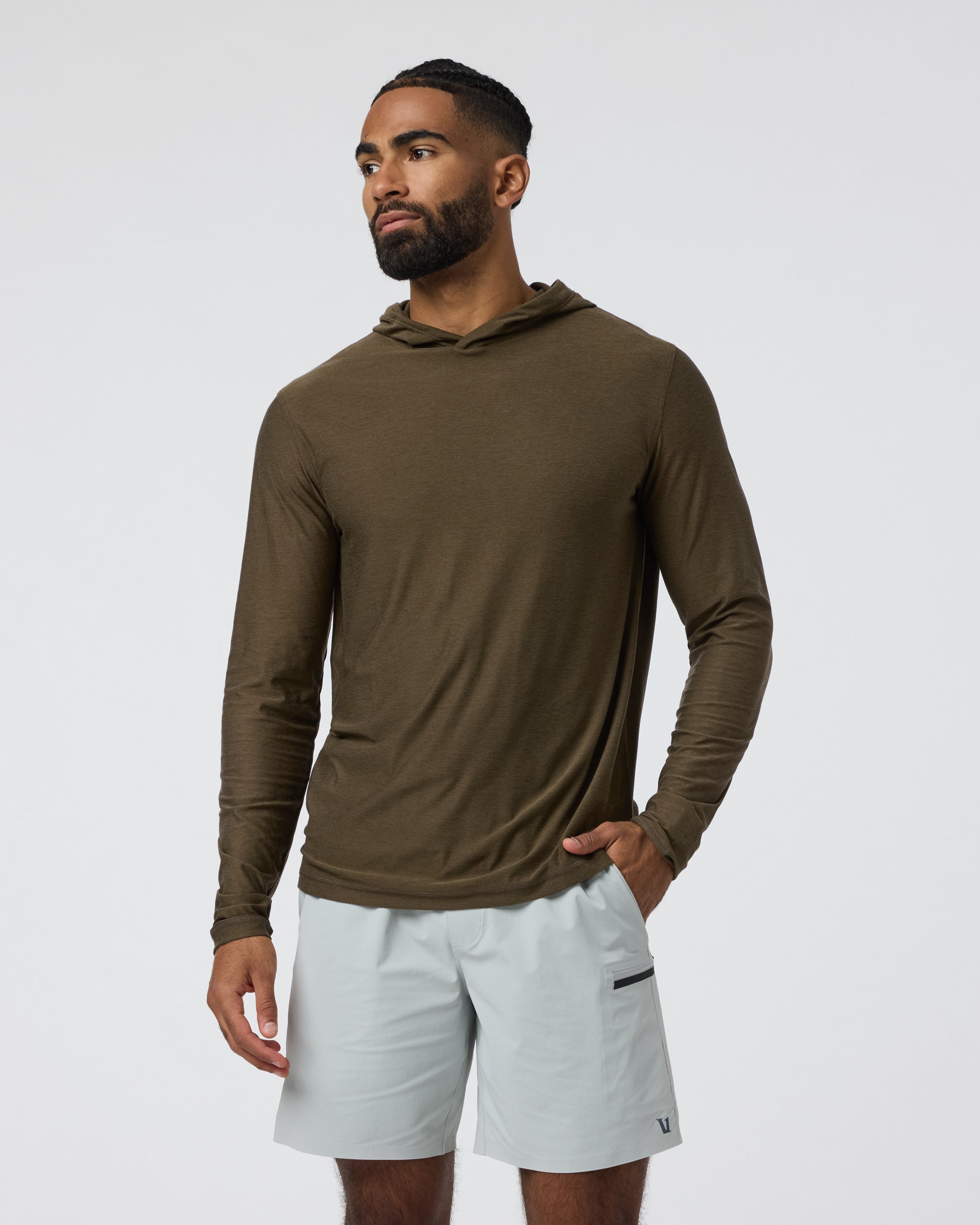 Strato Tech Hoodie | Moss Green Heather - Image 3