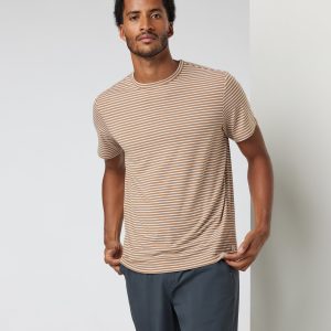 Short Sleeve Current Stripe Tee | Bronze