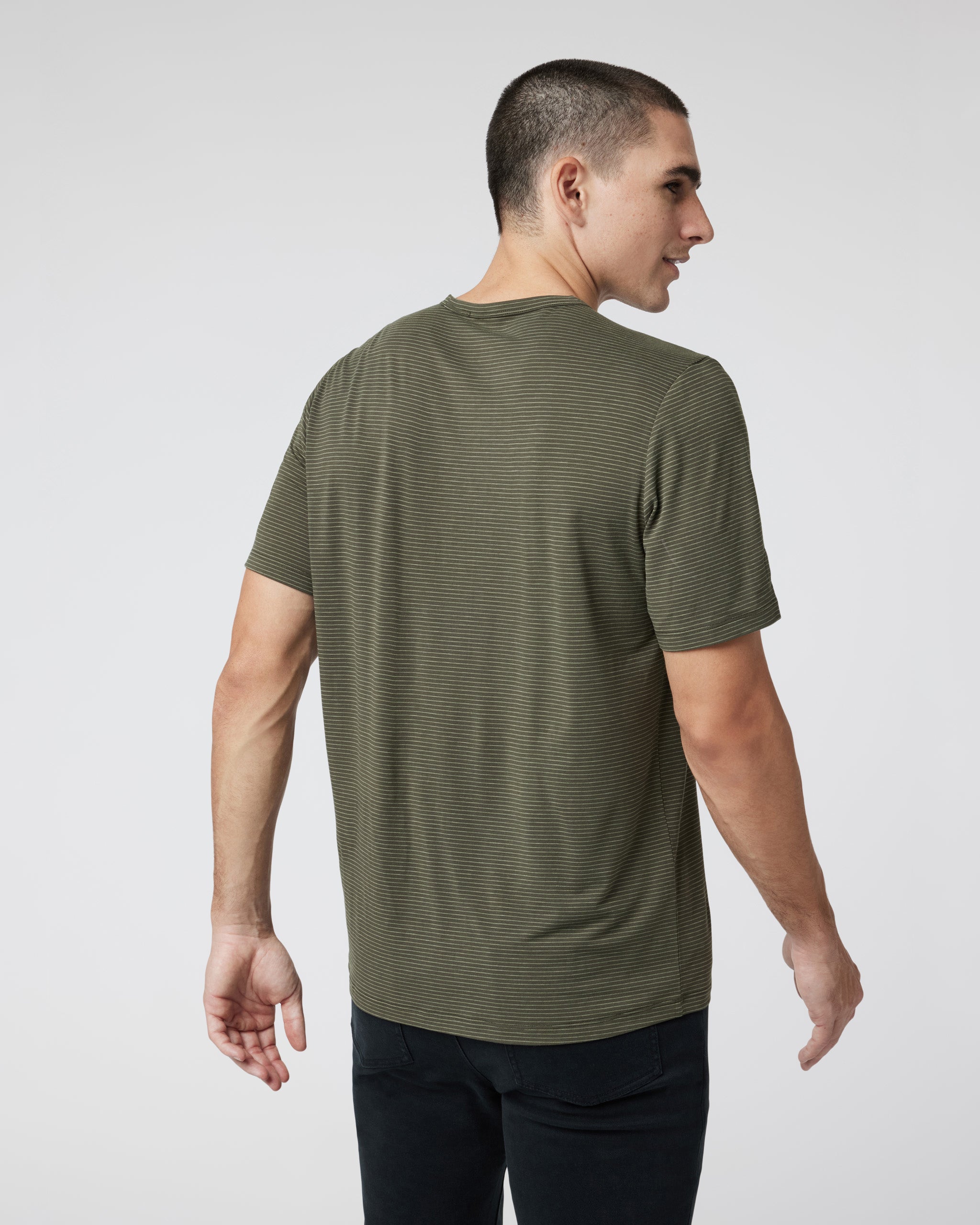 Short Sleeve Current Stripe Tee | Oregano - Image 2