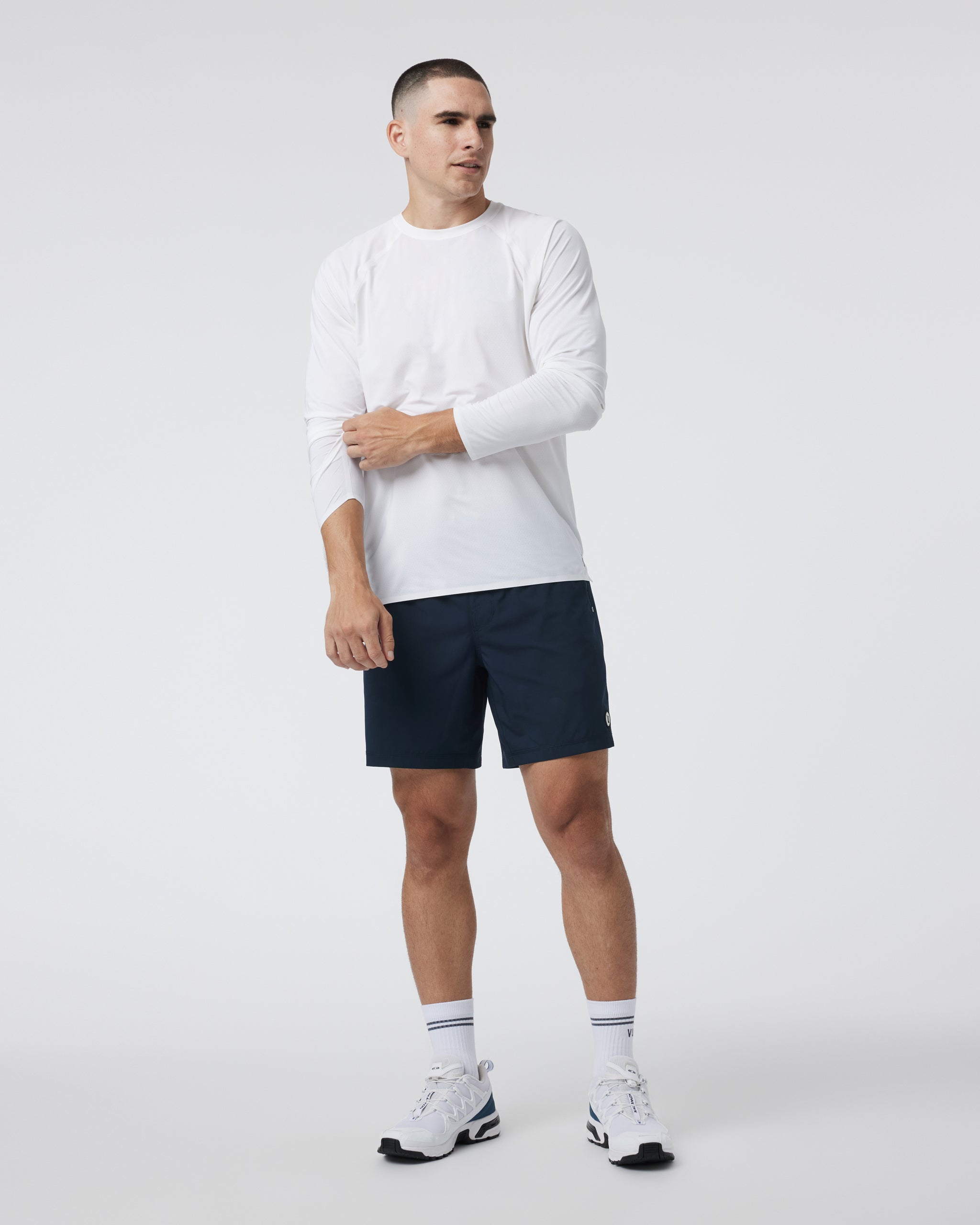 Long Sleeve Viewpoint Performance Tee | White - Image 3
